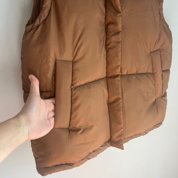 Cisono Womens Padded Vest Wind Resistant Small in Camel Brown - Picture 5 of 11